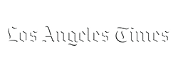 A green background with the words los angeles times written in white.